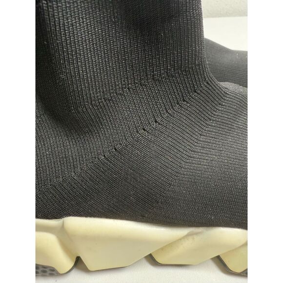 BALENCIAGA Speed Trainer Sneakers Black White Size 8 See Description - Picture 5 of 16